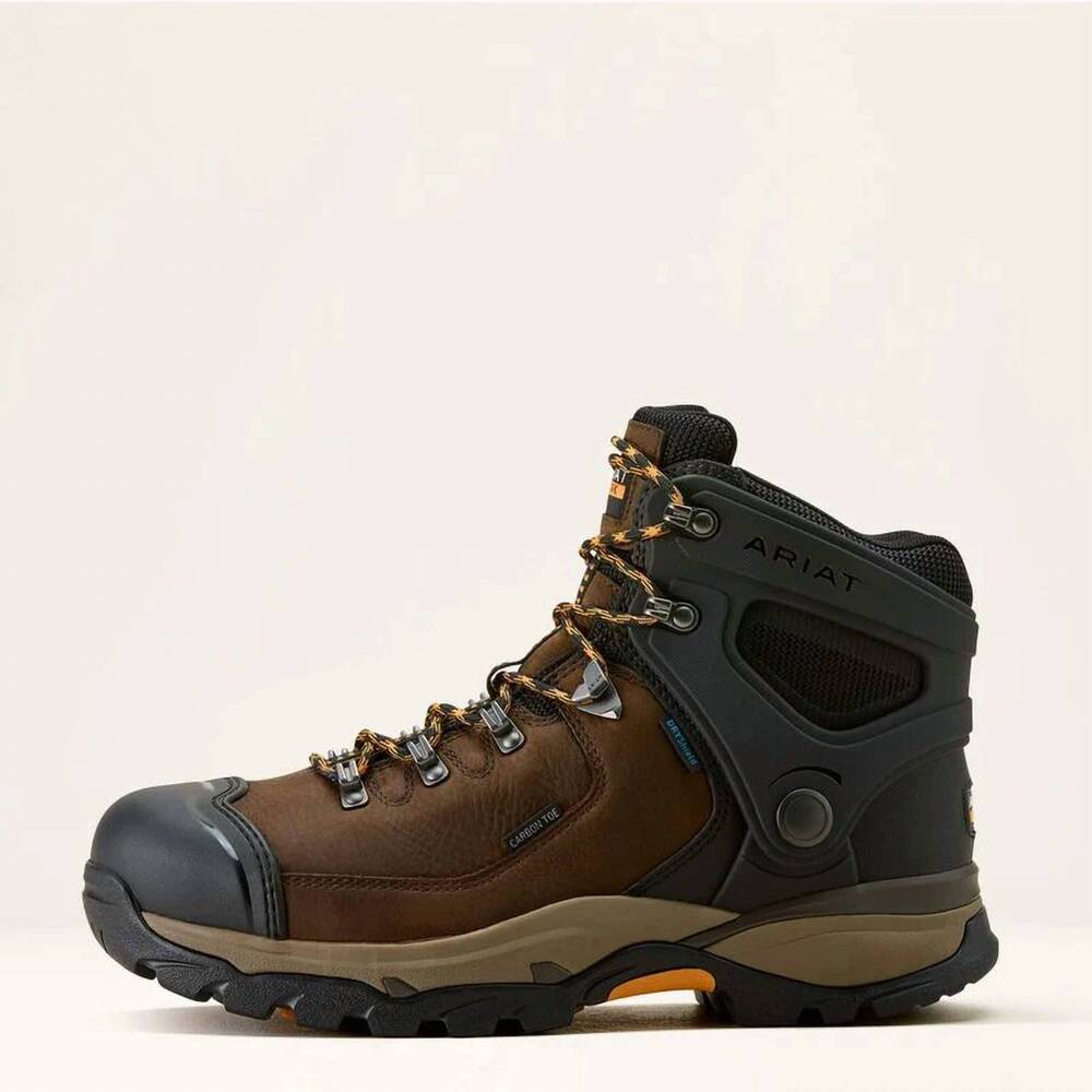 NEW ARIAT men's endeavor carbon toe work boots in brown
